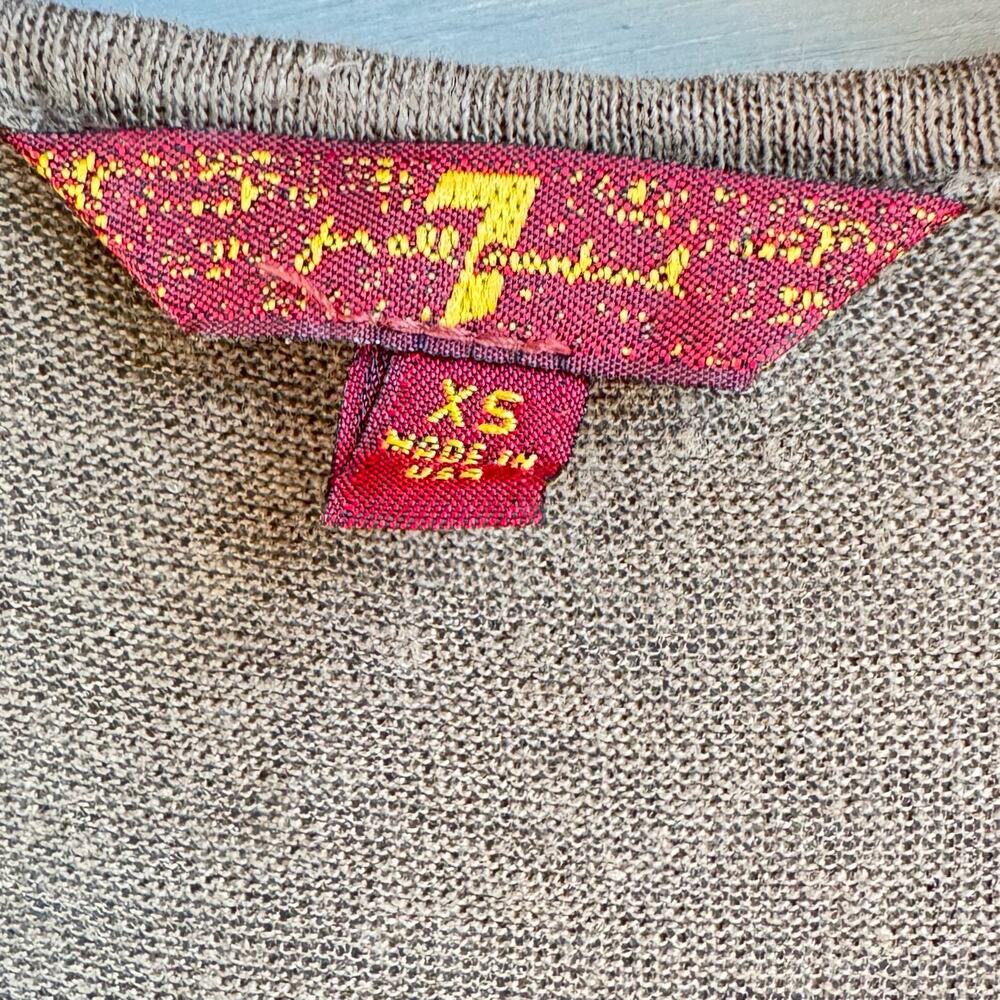 7 For All Mankind Metallic Linen Racerback Tank - Picture 5 of 12